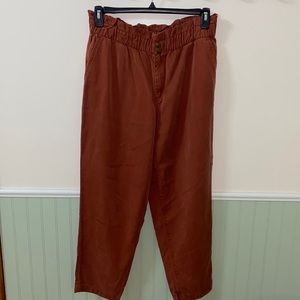 Brown Papet Bag-Waist Dress Pants || L